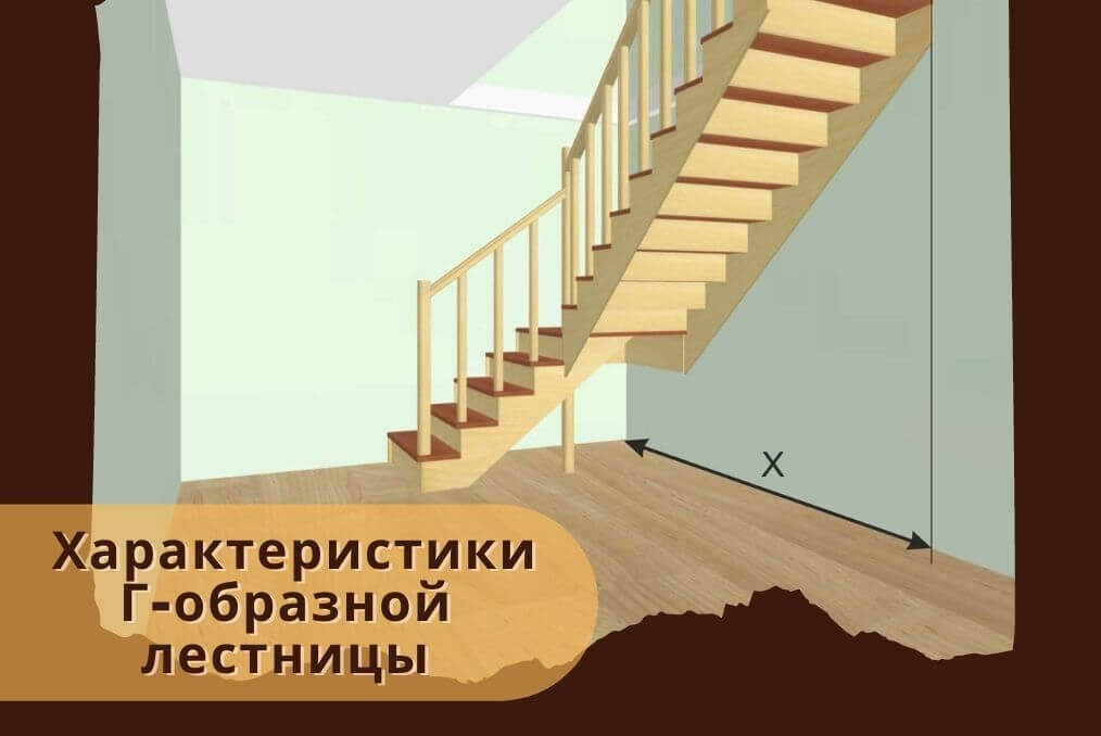 Расчет и характеристики г-образной лестницы